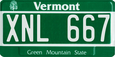 VT license plate XNL667