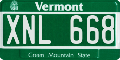VT license plate XNL668