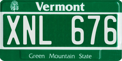 VT license plate XNL676