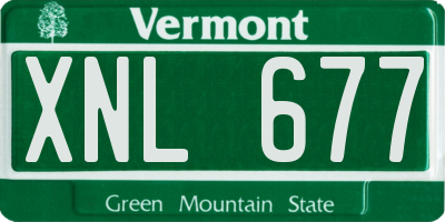 VT license plate XNL677