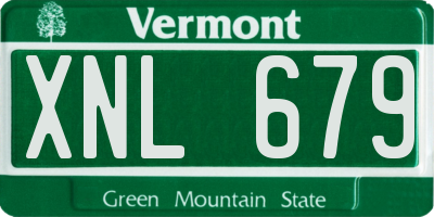 VT license plate XNL679