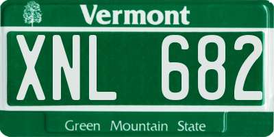 VT license plate XNL682