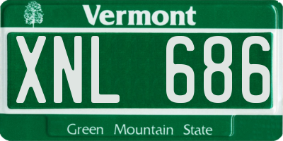 VT license plate XNL686