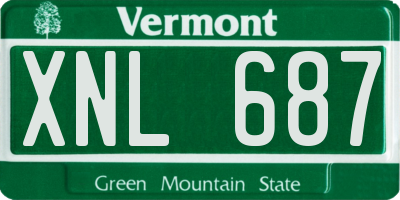 VT license plate XNL687