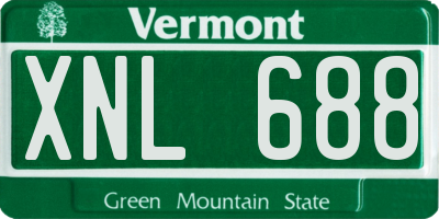 VT license plate XNL688