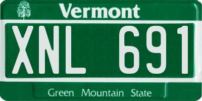 VT license plate XNL691
