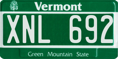 VT license plate XNL692