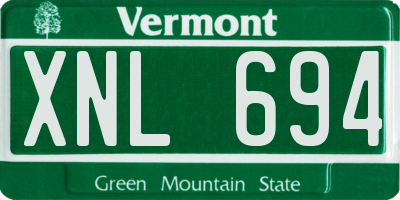VT license plate XNL694