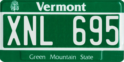 VT license plate XNL695