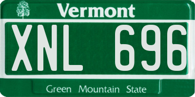 VT license plate XNL696