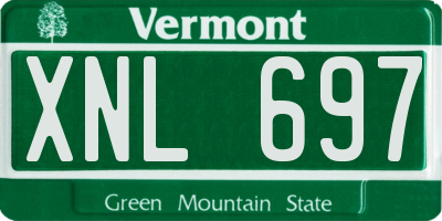 VT license plate XNL697