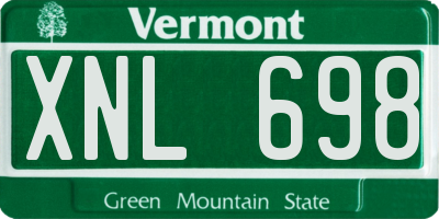 VT license plate XNL698