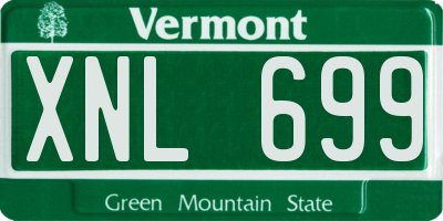 VT license plate XNL699