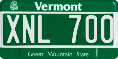 VT license plate XNL700