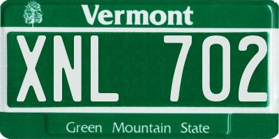 VT license plate XNL702