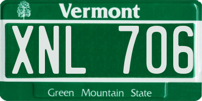 VT license plate XNL706