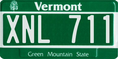 VT license plate XNL711