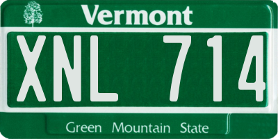 VT license plate XNL714