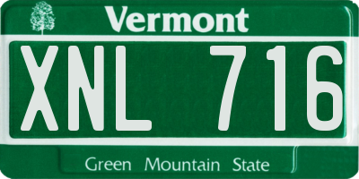 VT license plate XNL716
