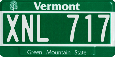 VT license plate XNL717