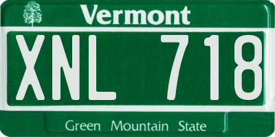VT license plate XNL718