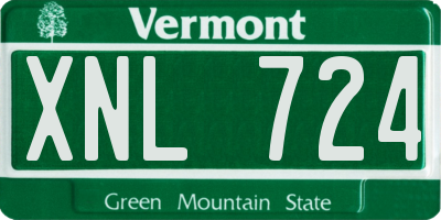 VT license plate XNL724