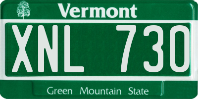 VT license plate XNL730