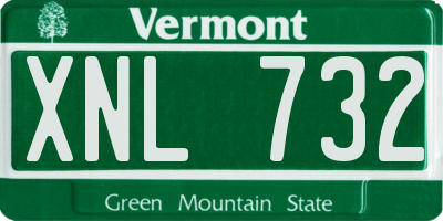 VT license plate XNL732