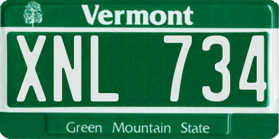 VT license plate XNL734
