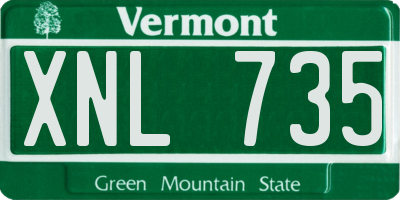 VT license plate XNL735