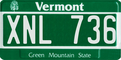 VT license plate XNL736