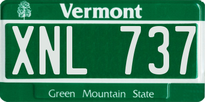 VT license plate XNL737