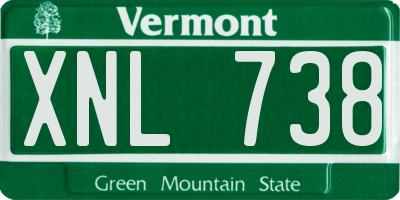 VT license plate XNL738