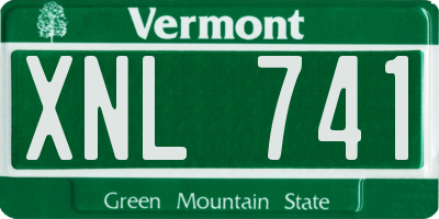 VT license plate XNL741