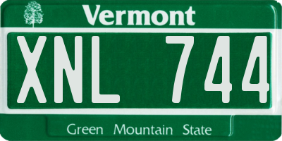 VT license plate XNL744