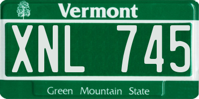 VT license plate XNL745