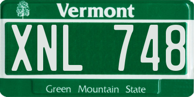 VT license plate XNL748
