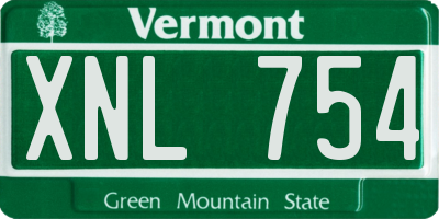 VT license plate XNL754