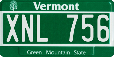 VT license plate XNL756