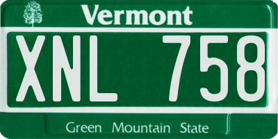 VT license plate XNL758