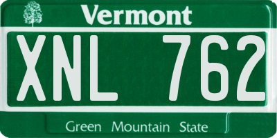 VT license plate XNL762