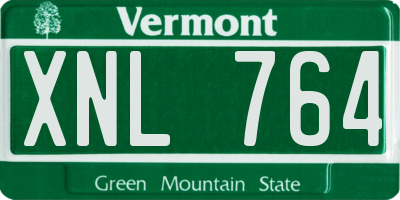 VT license plate XNL764