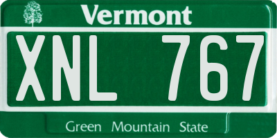 VT license plate XNL767