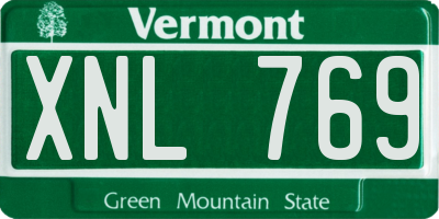 VT license plate XNL769