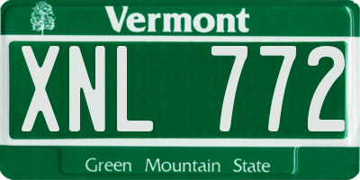 VT license plate XNL772