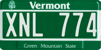 VT license plate XNL774