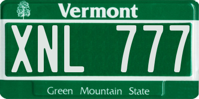 VT license plate XNL777