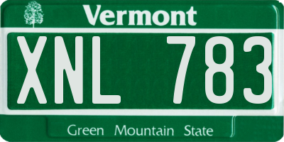 VT license plate XNL783
