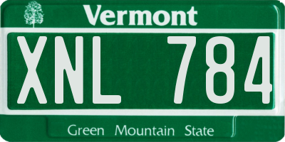 VT license plate XNL784