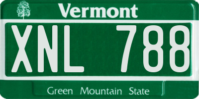 VT license plate XNL788